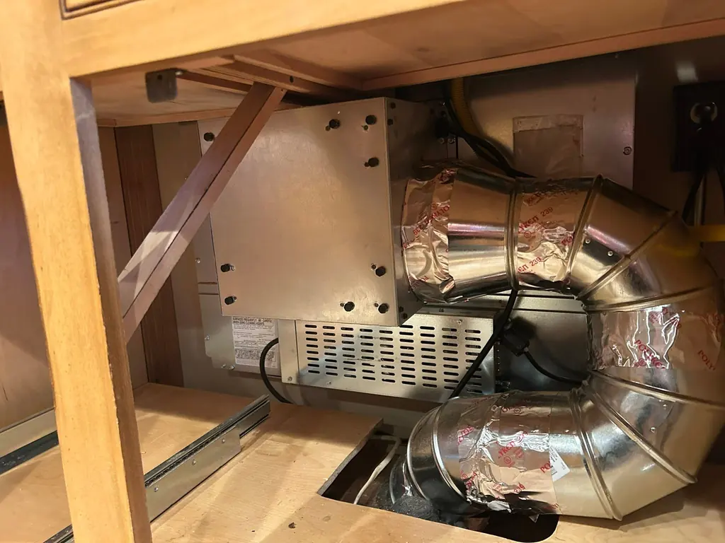 Gas fireplace box roughed in during construction